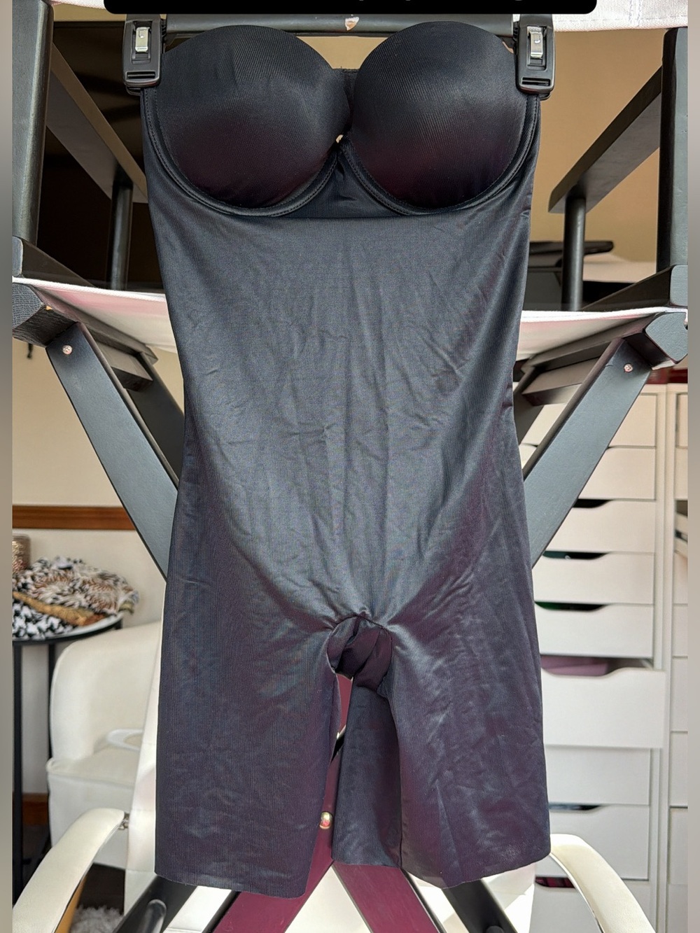 Assets by spanx black strapless romper
